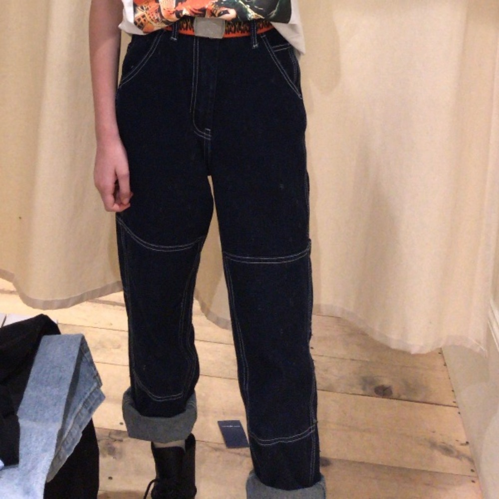 brandy melvile ariana dark wash painter pants